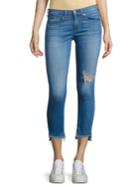 Rag & Bone/jean Step Hem Distressed Capri Skinny Jeans/sunset