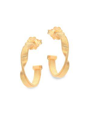 Marco Bicego Marrakech 18k Yellow Gold Twisted Hoop Earrings/0.75
