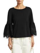 See By Chloe Lace Bell Sleeve Top