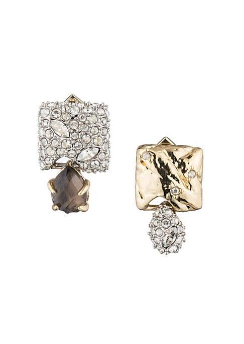 Alexis Bittar Earring Capsule 10k Gold-plated & Crystal-encrusted Mismatched Stud Earrings