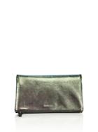 Jimmy Choo Nyla Iridescent Shimmered Leather Fold-over Clutch