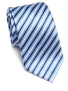Saks Fifth Avenue Collection Herringbone Textured Striped Silk Tie