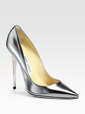 Anouk Metallic Leather Pumps