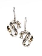 John Hardy Naga 18k Yellow Gold & Sterling Silver Dragon Drop Earrings