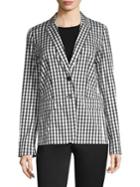 Lafayette 148 New York Vangie Checkered-print Blazer