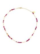 Gurhan Delicate Rain Ruby & 24k Yellow Gold Beaded Necklace