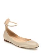 Valentino Tan-go Leather Ankle-strap Ballet Flats