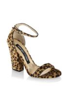 Sergio Rossi Leah Leopard-print Calf Hair Ankle-strap Sandals