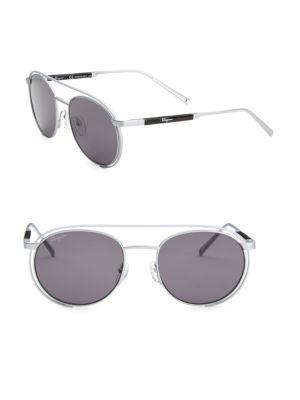Salvatore Ferragamo 54mm Metallic Aviator Sunglasses