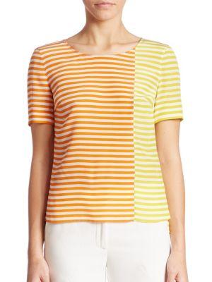 Akris Punto Striped Silk Tee