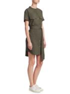Theory Belted Cargo Shirt Dress
