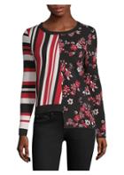 Milly Twilight Floral Striped Top
