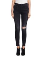 R13 High-rise Ripped Knee Skinny Jeans
