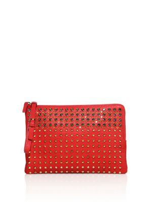 Mcm Stark Special Studded Leather Clutch