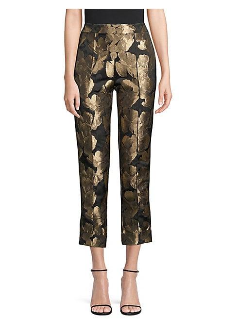 Donna Karan New York Metallic Jacquard Skinny Pants