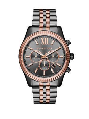 Michael Kors Lexington Two-tone Stainless Steel Chronograph Bracelet Watch