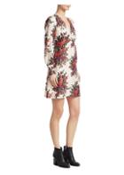 Mcq Alexander Mcqueen Floral Silk A-line Dress