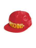 Moschino Quilted Leather Logo Cap