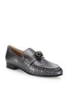 Valentino Panther Leather Loafers