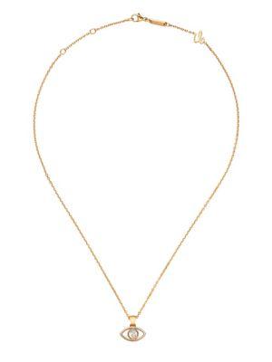Chopard Happy Diamonds & 18k Rose Gold Evil Eye Pendant Necklace