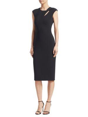 Theia Twist Crepe Cocktail Dress