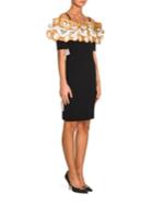Moschino Bears Off-the-shoulder Crepe Dress