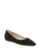 Tod's Studded Suede Ballet Flats