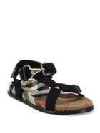 Burberry Ardall Web & Housecheck Sandals