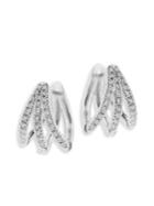 Melissa Kaye Cris Diamond & 18k White Gold Hinged Hoop Earrings