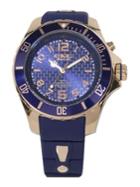 Kyboe Power Blue Silicone & Rose Goldtone Stainless Steel Strap Watch/48mm