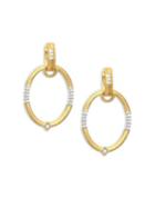 Jude Frances Lisse Diamond & 18k Gold Oval Earring Charm Frames/0.7