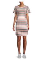 Current/elliott Beatnik Striped Cotton T-shirt Dress