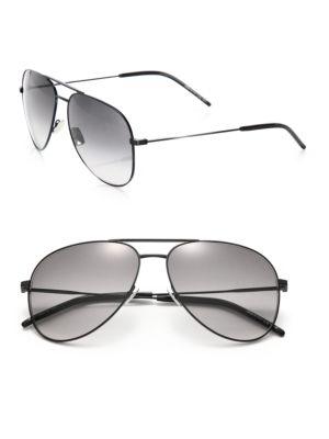 Saint Laurent Classic 11 Oversized Metal Aviator Sunglasses