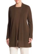 Eileen Fisher, Plus Size Rib-knit Open-front Cardigan