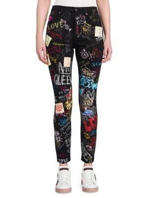 Dolce & Gabbana Graffiti Denim Jeans
