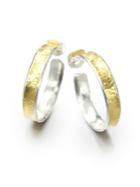 Gurhan Hourglass 24k Yellow Gold & Sterling Silver Hoop Earrings/1