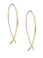 Lana Jewelry Upside Down Large 14k Yellow Gold Flat Hoop Earrings/1.25