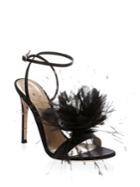 Gianvito Rossi Feather Flower Ankle-wrap Sandals