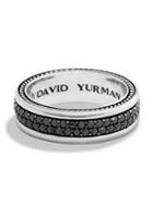 David Yurman Streamline Two-row Black Diamond Band Ring