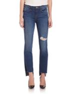 Frame Le High Distressed Straight Raw Stagger Jeans
