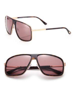 Tom Ford Eyewear Quentin 60mm T-accent Navigator Sunglasses