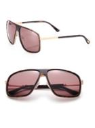 Tom Ford Eyewear Quentin 60mm T-accent Navigator Sunglasses