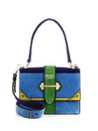 Prada Cahier Colorblock Velvet Handbag