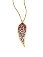 Pleve Raspdia Diamond & 18k Yellow Gold Pendant Necklace