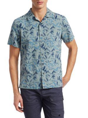 Madison Supply Woven Floral Short-sleeve Cotton Button-down Shirt