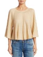 Elizabeth And James Amil Pleated Knit Top