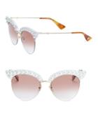 Gucci Faux Pearl-trim Cat Eye Sunglasses