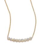 Zoe Chicco Diamond & 14k Yellow Gold Curved Bezel Bar Necklace