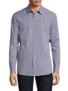 Michael Kors Andre Micro-checkered Shirt