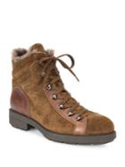 Aquatalia Lettie Suede, Leather & Shearling Hiking Boots